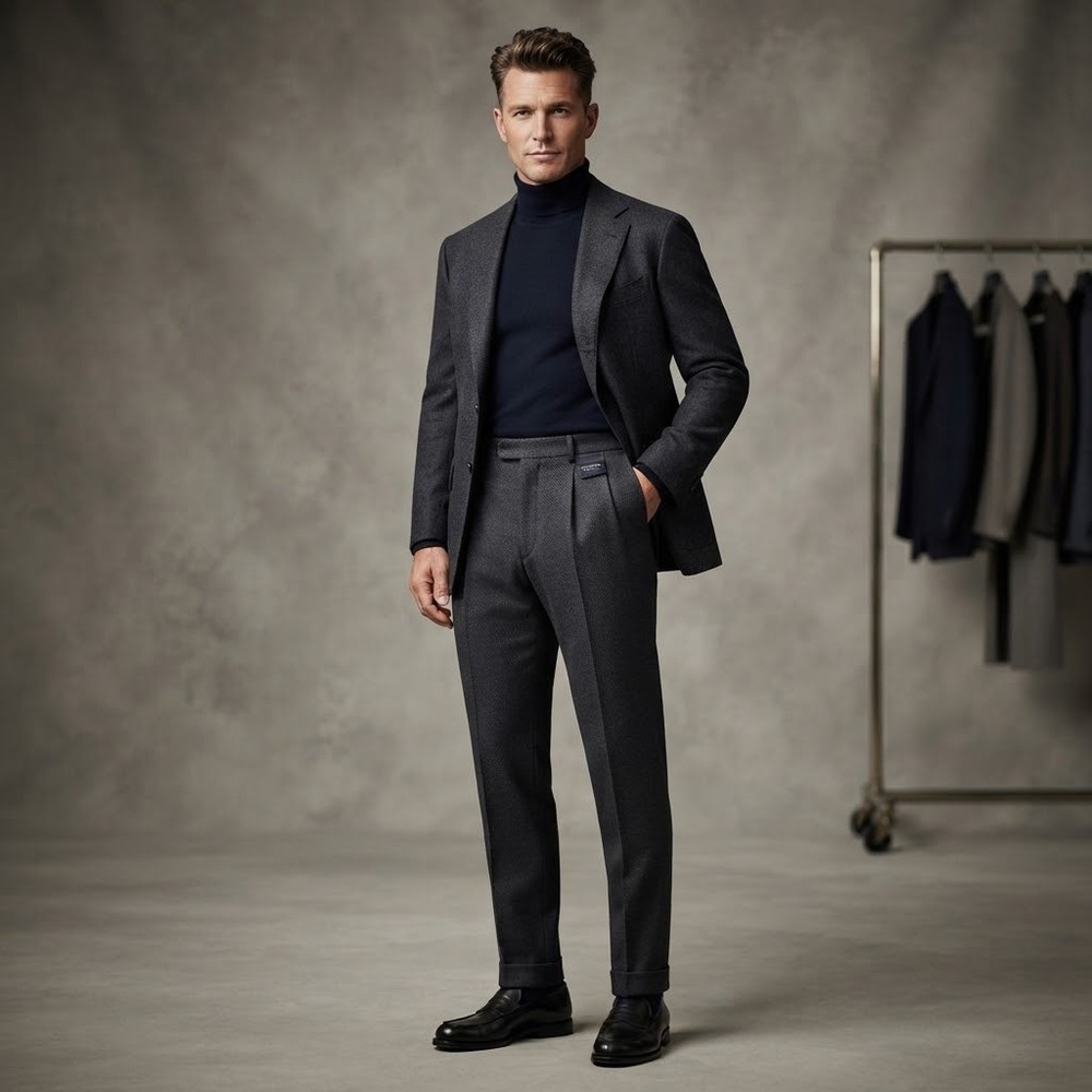 Prada Men Charcoal Wool Blend Dress Pants Trousers Made in Italy IT 50R 35x29